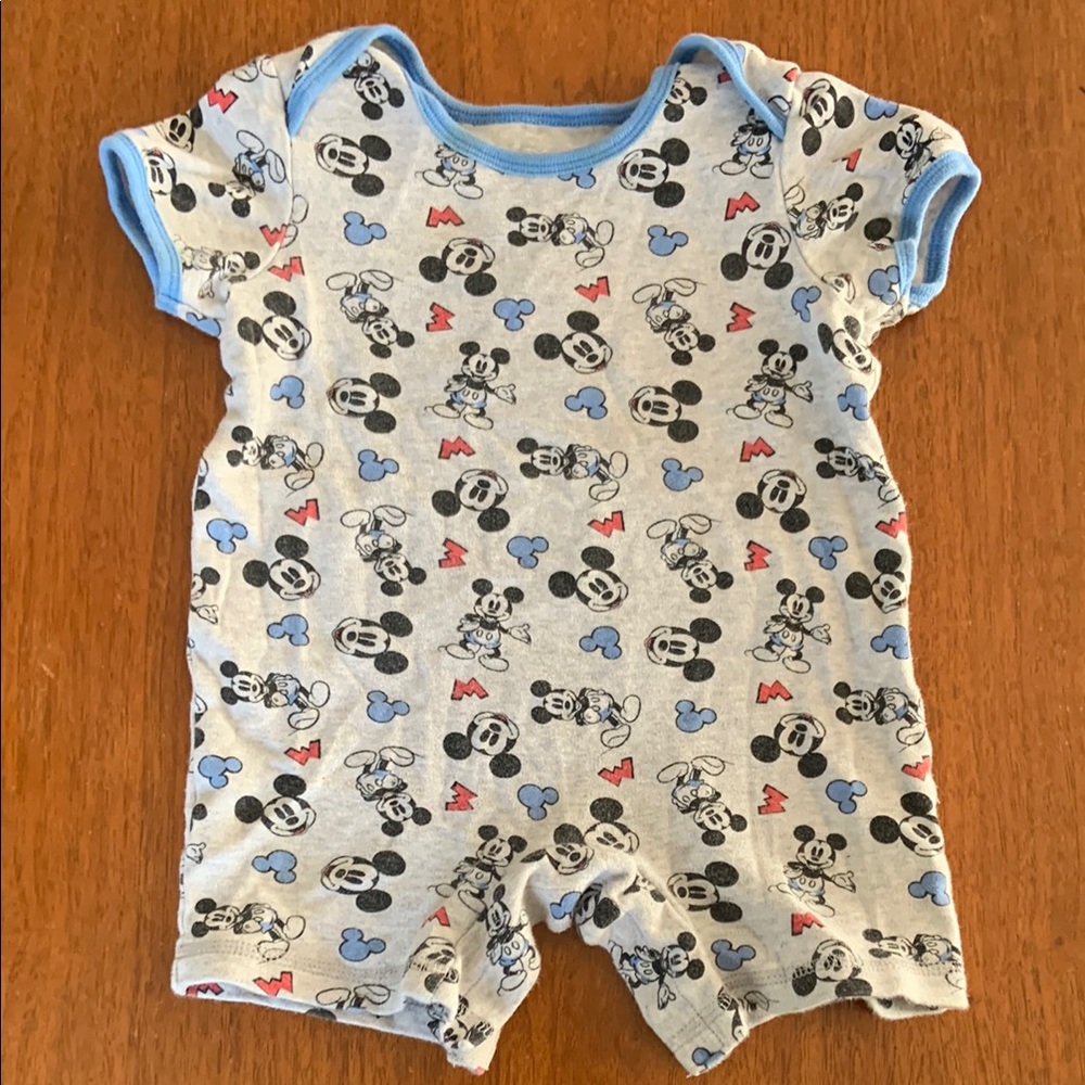 🍊5/$25 Disney Gray and Blue Shorts Romper size 18m